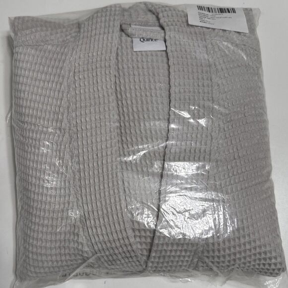 Quince Small Organic Turkish Waffle Robe Silver Gray Women’s S New In Package - Picture 7 of 7